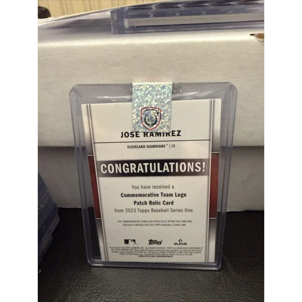 2023 Topps Jose Ramirez Team Logo Commemorative Patch #JRA Guardians